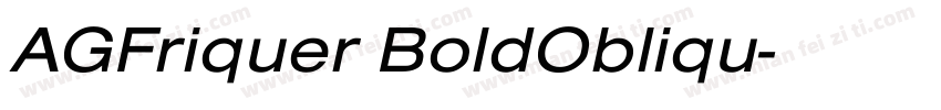 AGFriquer BoldObliqu字体转换